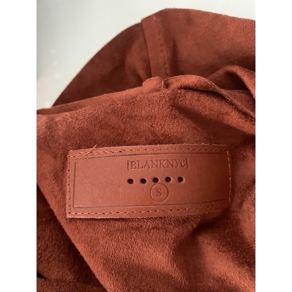 Blank NYC Cloud Nine Draped Wrap Jacket Convertible Faux Suede Leather - Picture 4 of 9